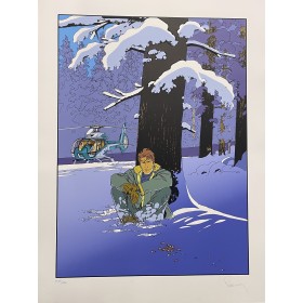 Largo Winch - Hélicoptère 25 ans expo Autoworld version verte 100 exemplaires